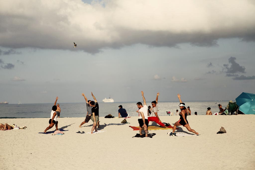 Yoga on the beach